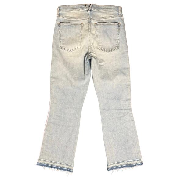 Veronica Beard Carolyn Baby Boot Kick Flare High Rise Jeans Pink Stripe Size 29 - Picture 3 of 10